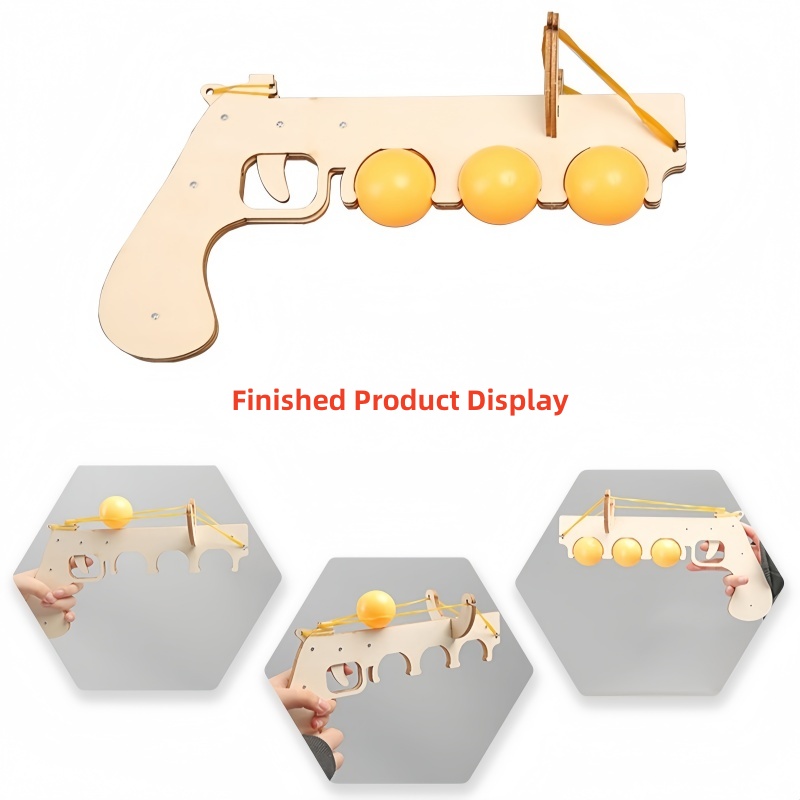 DIY خشبية 3D لغز تنس الطاولة م - مراجعة Table Tennis Gun وسعره