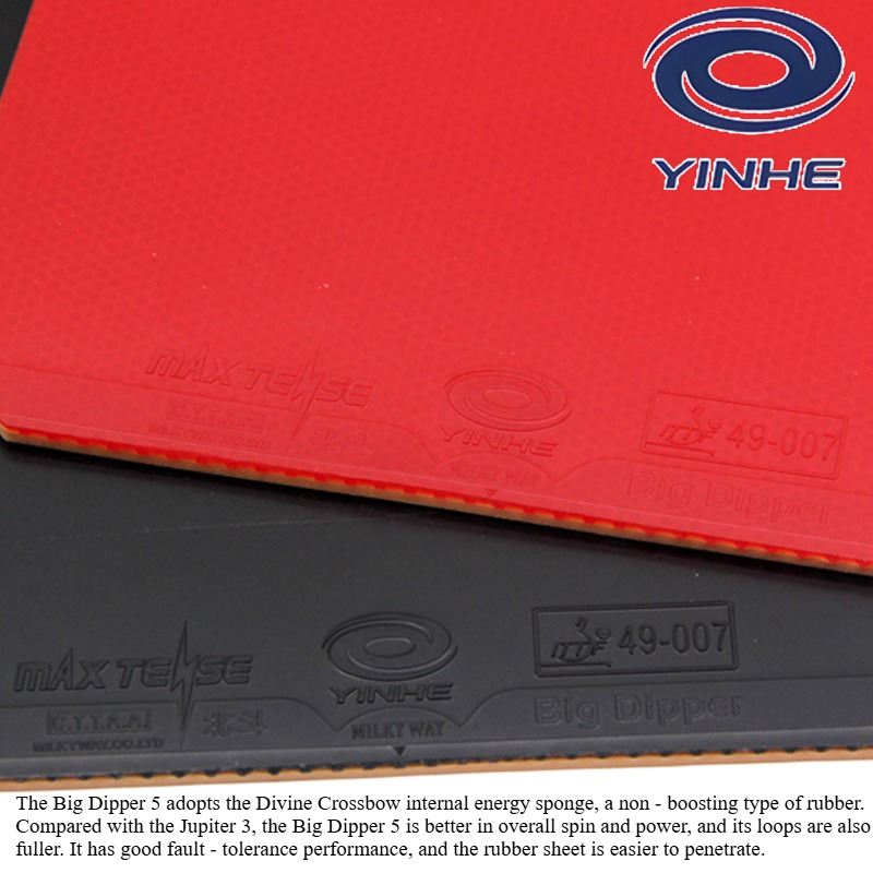 مطاط تنس الطاولة YINHE BIG DIP - مراجعة Table Tennis Forehand وسعره