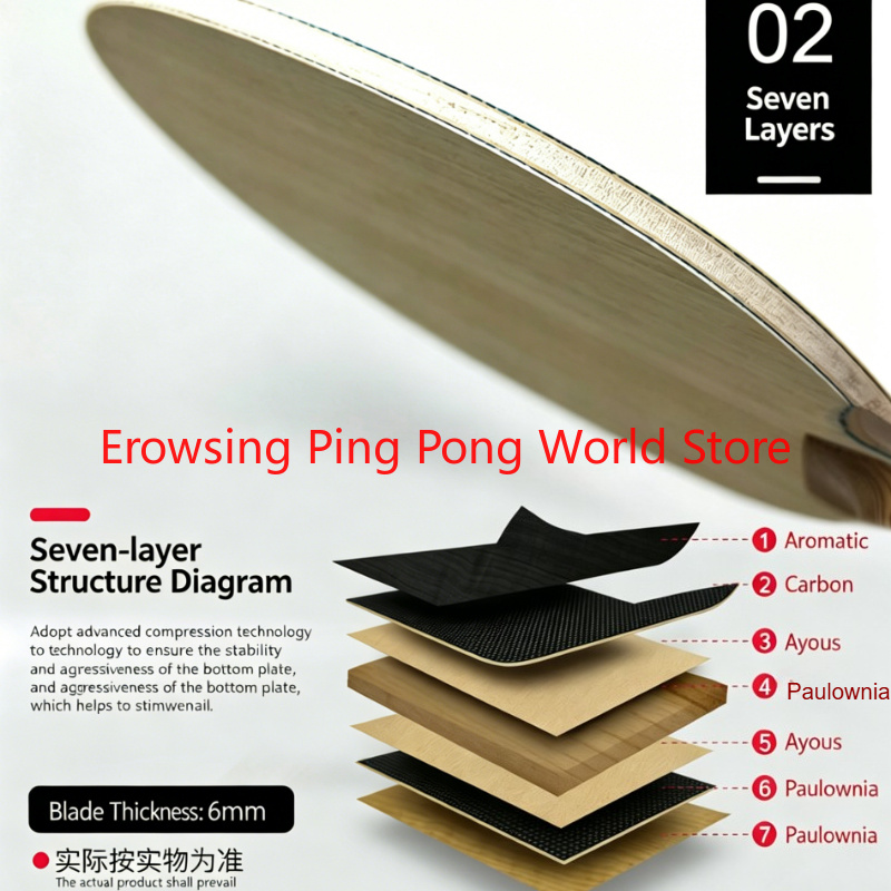 شينلونغ وود ALC كربون - مضرب ت - مراجعة Table Tennis In Chinese وسعره